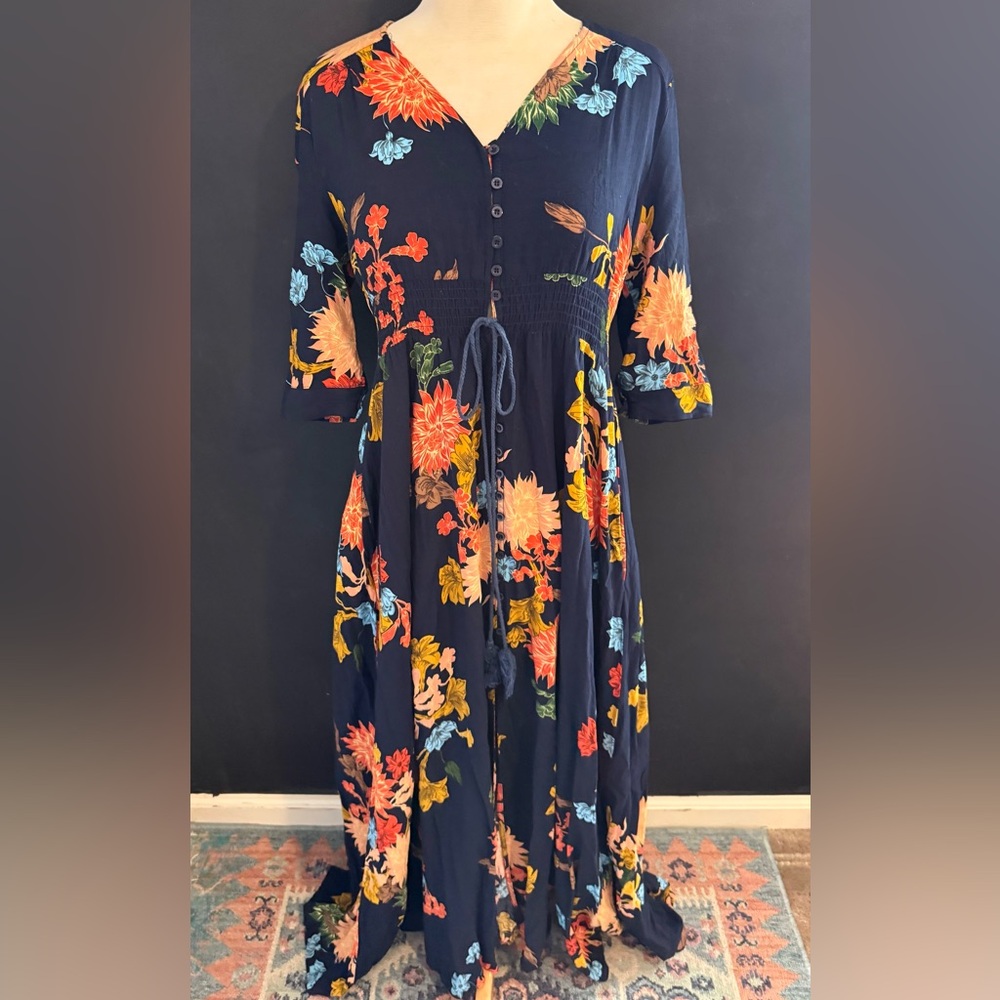 Floral Maxi Dress with Vibrant Patterns